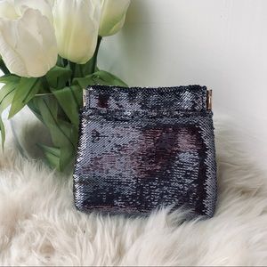 🌿 Anthropologie Sequin Coin Purse Glam Gift